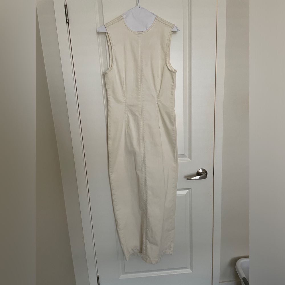 Reformation Kendi Midi Dress in Fior Di Latte - Picture 2 of 4